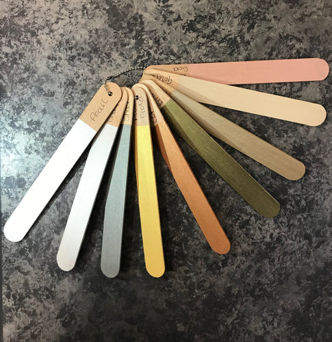 Fusion Hand Painted Sample Sticks - Metallics - colourmekt