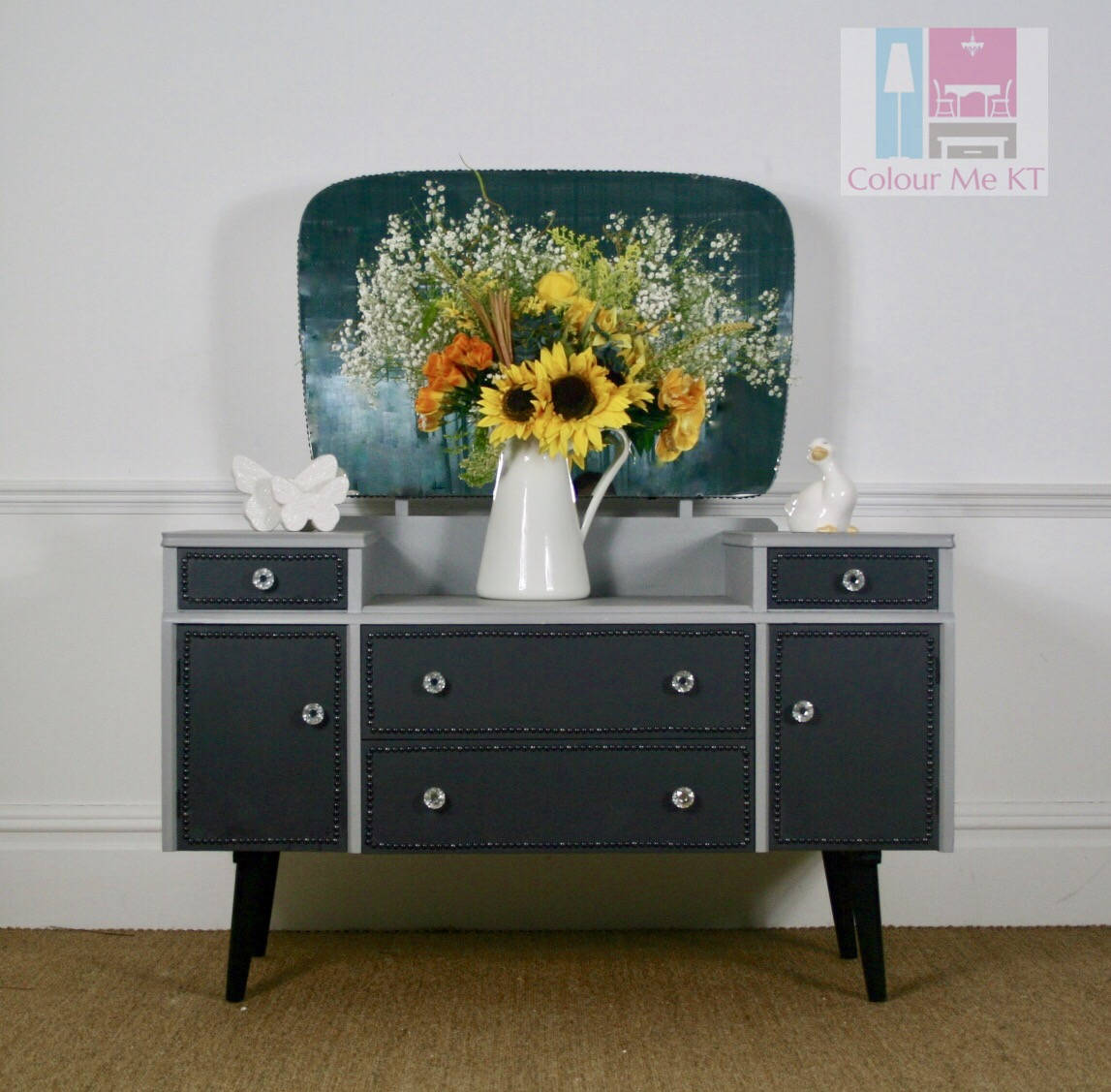 Grey Dressing Table available for commission Colour Me KT Grey Dressing Table available for commission Colour Me KT