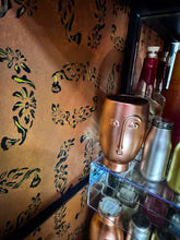 Vintage Oak Cocktail Cabinet with Art Nouveau-Inspired Detailing