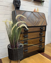 Art Deco Marquetry Bureau – Refinished Vintage Writing Desk