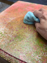 Hand painted pink bedside