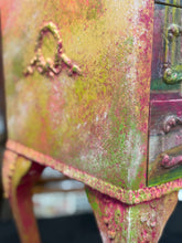 Hand painted pink bedside