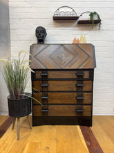 Art Deco Marquetry Bureau – Refinished Vintage Writing Desk