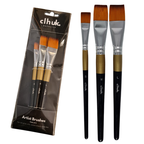 Set of 3 CLH Artist Brushes - Colour Me KT