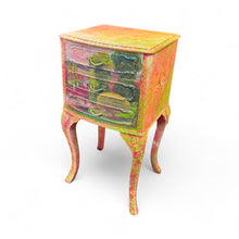 Hand painted pink bedside