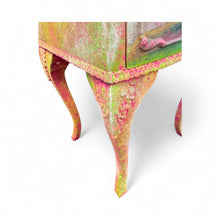 Hand painted pink bedside