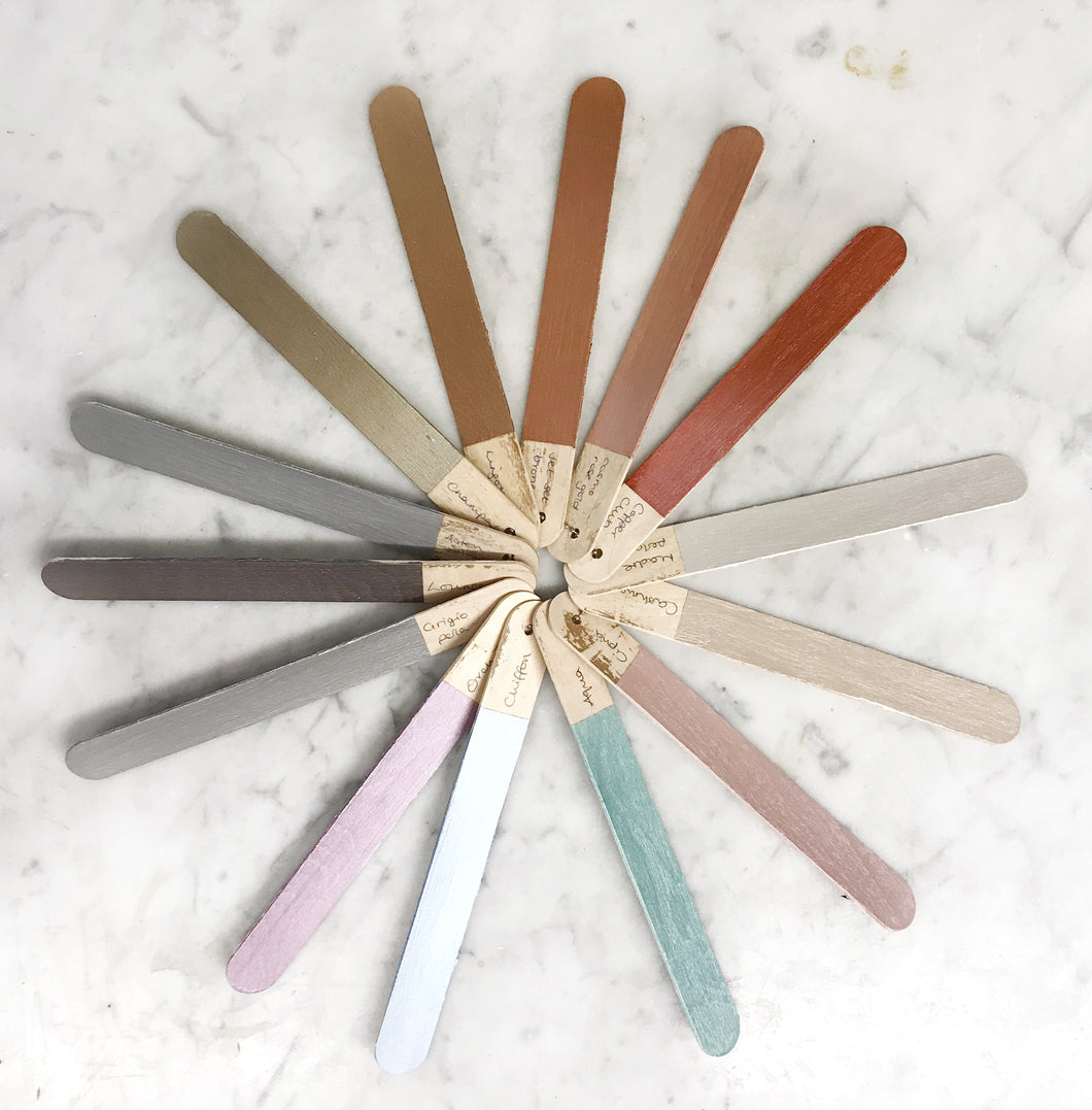 Hand Painted Sample Sticks - Fleur Paint Metallics only