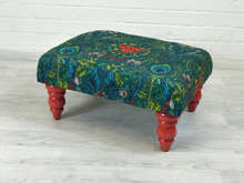 Ministry of Upholstery Stool, Footstool, Orange, Emma Shipley fabric - colourmekt