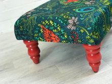 Ministry of Upholstery Stool, Footstool, Orange, Emma Shipley fabric - colourmekt