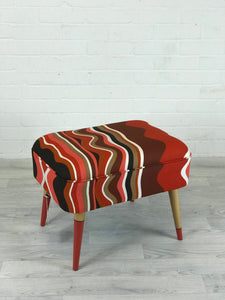 Ministry of Upholstery Contemporary Orange Stool - colourmekt