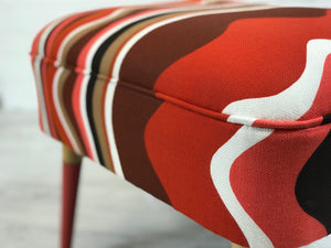Ministry of Upholstery Contemporary Orange Stool - colourmekt