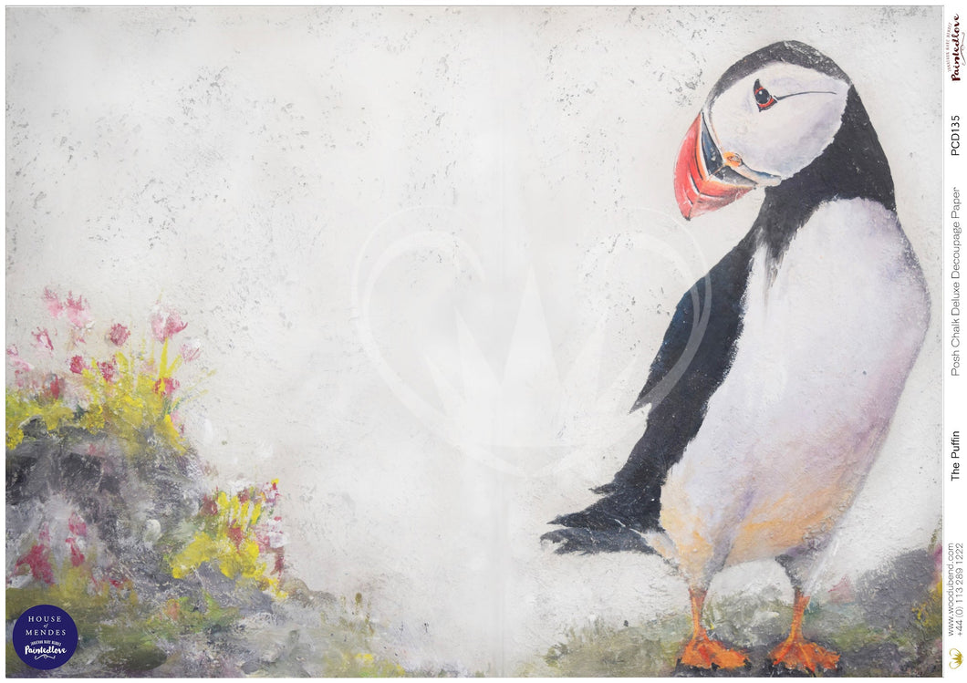 SALE 30% OFF - The Puffin The House Of Mendes decoupage paper
