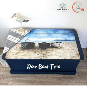 SALE 30% OFF Row Boat Trio - Self Adhesive Decoupage