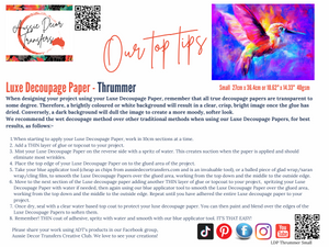 SALE 30% OFF Thrummer - Luxe Decoupage Paper - 40gsm