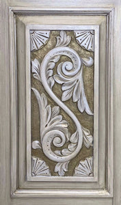 Ornate Sideboard, Carved Sideboard, Cream Taupe Sideboard