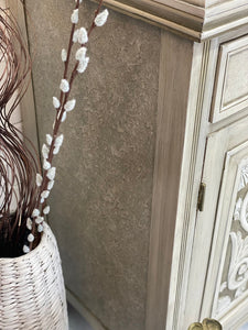 Ornate Sideboard, Carved Sideboard, Cream Taupe Sideboard
