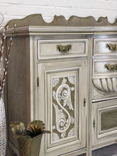 Ornate Sideboard, Carved Sideboard, Cream Taupe Sideboard